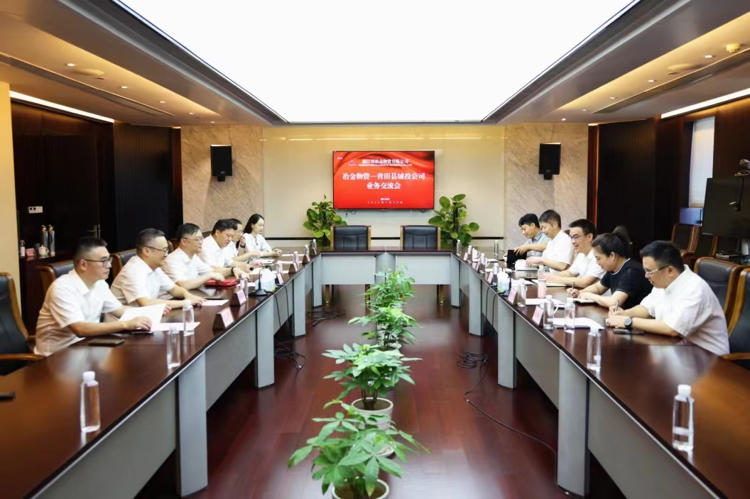 青田縣城投公司黨委書記、董事長王感一行到訪冶金物資